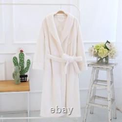 Plush Nightwear Lengthened Bath Robe Warm Sleepwear Travel