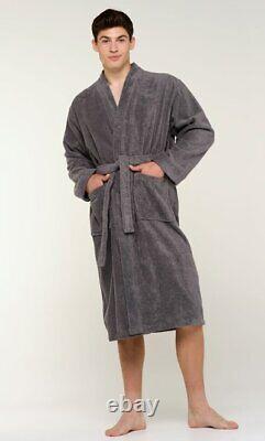 Plush Soft Warm, Robe for Mens Terry Turkish Bathrobe Cotton Towel robe, Comfy