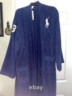 Polo Ralph Lauren 100% Cotton Bath Robe towelling dressing gown big pony logo