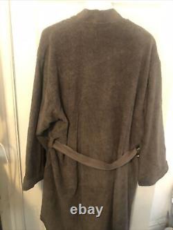 Polo Ralph Lauren Bath Robe Grey Blue Size Large Dressing Gown lounge wear NEW