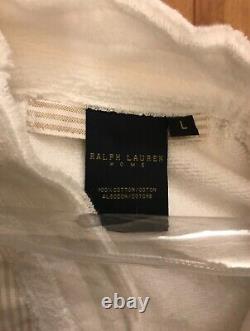 Polo Ralph Lauren Kimono Bathrobe White Sand Beige Stripe Size L