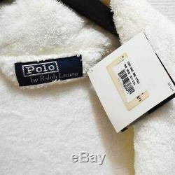 Polo Ralph Lauren Logo Embroidered Bathrobe Off White Men's Size L/XL Y105