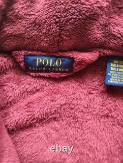 Polo Ralph Lauren Maroon Plush Bath Robe With Tie