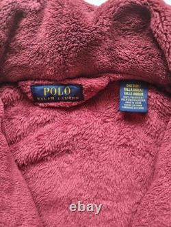 Polo Ralph Lauren Maroon Plush Bath Robe With Tie