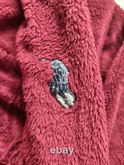 Polo Ralph Lauren Maroon Plush Bath Robe With Tie