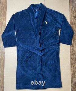 Polo Ralph Lauren Men's Navy Plush Belted Bathrobe. LARGE/XL NWT