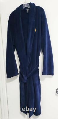 Polo Ralph Lauren Mens Microfiber Shawl Collar Robe Cruise Navy Sz L/XL NWT