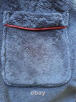 Polo Ralph Lauren Mens Navy Blue Bath Robe w Red Trim & Pony One Size Vintage