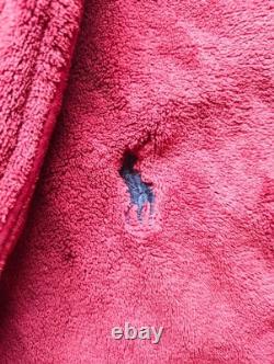 Polo Ralph Lauren Mens One Size Plush Soft Bathrobe Gown Pony Logo Embroidered