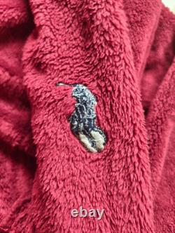 Polo Ralph Lauren Mens One Size Plush Soft Bathrobe Gown Pony Logo Embroidered
