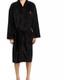 Polo Ralph Lauren Microfiber Shawl Long Bath Robe Black Plush Big Pony L XL NWT