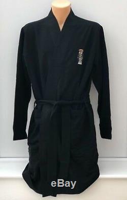 Polo Ralph Lauren Polo Bear Logo Black Bath Robe/Dressing Gown Size L/XL BNWT
