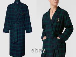 Polo Ralph Lauren Robe Plaid Dressing Gown Bathrobe Shawl Robe Unisex S/M