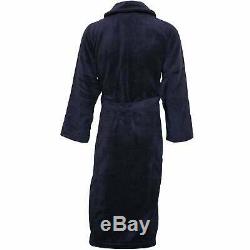 Polo Ralph Lauren Shawl Collar Men's Bathrobe with Luxury Towelling, Navy