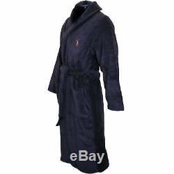 Polo Ralph Lauren Shawl Collar Men's Bathrobe with Luxury Towelling, Navy