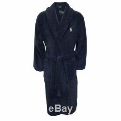 Polo Ralph Lauren Shawl Collar Men's Luxury Towelling Bathrobe, Navy