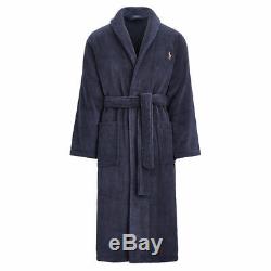 Polo Ralph Lauren Shawl Collar Robe Navy 100% Cotton