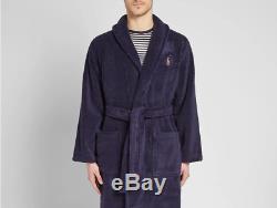 Polo Ralph Lauren Shawl Collar Robe Navy 100% Cotton