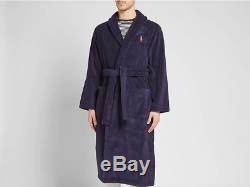 Polo Ralph Lauren Shawl Collar Robe Navy 100% Cotton