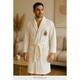 Polo Ralph Lauren Terry Robe Plush Spa Bath Sleep Loungewear Cream One Size