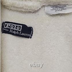 Polo Ralph Lauren Terry Robe Plush Spa Bath Sleep Loungewear Cream One Size