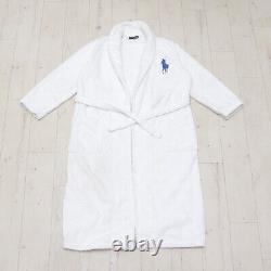 Polo Ralph Lauren Unisex Robe White Terry Bathrobe S/M Big Pony Logo Soft & Cozy