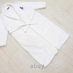 Polo Ralph Lauren Unisex Robe White Terry Bathrobe S/M Big Pony Logo Soft & Cozy