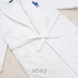 Polo Ralph Lauren Unisex Robe White Terry Bathrobe S/M Big Pony Logo Soft & Cozy