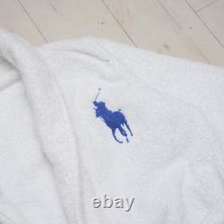 Polo Ralph Lauren Unisex Robe White Terry Bathrobe S/M Big Pony Logo Soft & Cozy