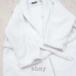 Polo Ralph Lauren Unisex Robe White Terry Bathrobe S/M Big Pony Logo Soft & Cozy
