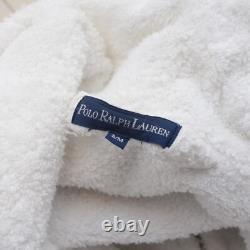 Polo Ralph Lauren Unisex Robe White Terry Bathrobe S/M Big Pony Logo Soft & Cozy