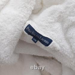 Polo Ralph Lauren Unisex Robe White Terry Bathrobe S/M Big Pony Logo Soft & Cozy