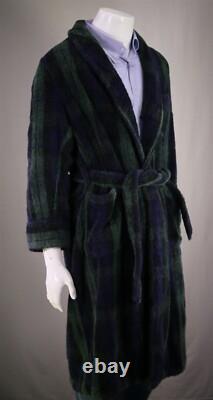 Polo Ralph Lauren Vintage Tartan Plaid Heavy Terry Shawl Belted Bath Robe L