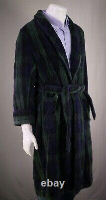 Polo Ralph Lauren Vintage Tartan Plaid Heavy Terry Shawl Belted Bath Robe L