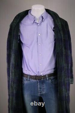 Polo Ralph Lauren Vintage Tartan Plaid Heavy Terry Shawl Belted Bath Robe L