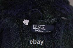 Polo Ralph Lauren Vintage Tartan Plaid Heavy Terry Shawl Belted Bath Robe L