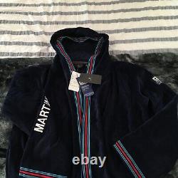 Porsche Design Select Magazine Hooded Bathrobe In Martini Racing Motif. USA = L