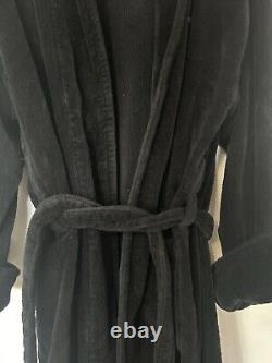 Porsche Men's Bathrobe Black Red Logo Terry Robe 100% Cotton Lounge One Size