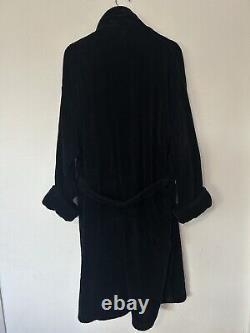 Porsche Men's Bathrobe Black Red Logo Terry Robe 100% Cotton Lounge One Size