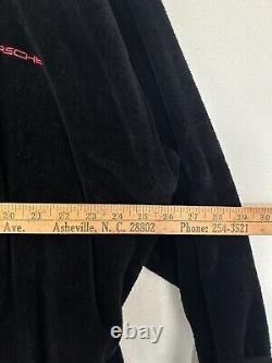 Porsche Men's Bathrobe Black Red Logo Terry Robe 100% Cotton Lounge One Size