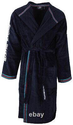 Porsche Men's Bathrobe Martini Racing Collection 100% Cotton Blue