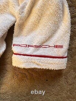 Porsche White Bathrobe With Red Lettering And Trim Pair