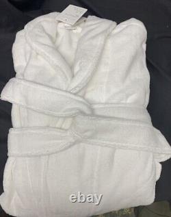 Pottery Barn Hydrocotton Cozy Bath Robe Unisex 100% Organic Cotton WHITE Size XL