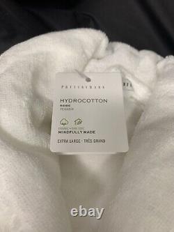 Pottery Barn Hydrocotton Cozy Bath Robe Unisex 100% Organic Cotton WHITE Size XL