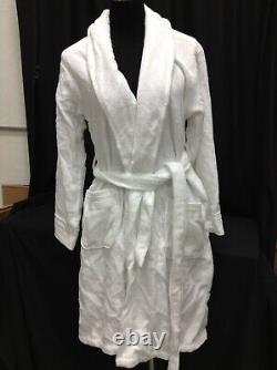 Pottery Barn Hydrocotton cozy bath shower Robe bed Mens Womens Teen WHITE SMALL