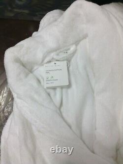 Pottery Barn Hydrocotton cozy bath shower Robe bed Mens Womens Teen WHITE SMALL