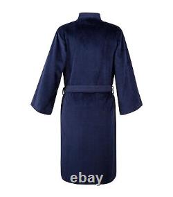 RALPH LAUREN HOME Flag Sweater Bath Robe 100% Cotton Navy Size Small