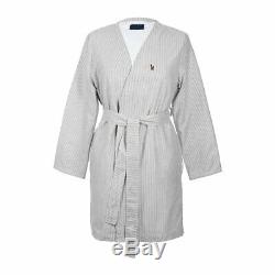 RALPH LAUREN Men's Oxford Bathrobe Charcoal GENUINE SIZE L