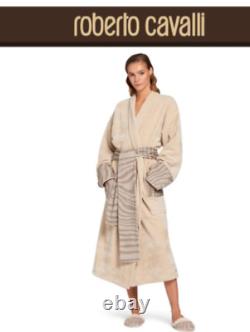 ROBERTO CAVALLIMADE IN ITALYMACRO ZEBRAGETerry towel bathrobe XX LgNWTBox