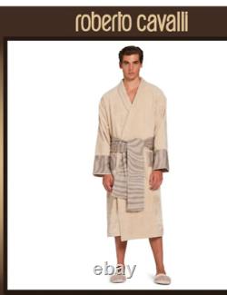 ROBERTO CAVALLIMADE IN ITALYMACRO ZEBRAGETerry towel bathrobe XX LgNWTBox